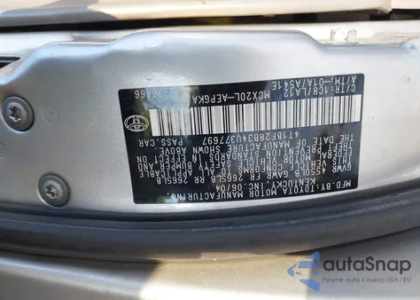 2004 Toyota Avalon Xls z USA, uszkodzony, nr VIN 4T1BF28B34U377697